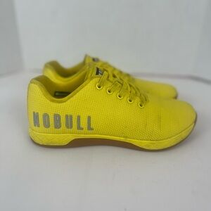 NOBULL Rubber Ducky Yellow Trainers Womens 8 Super Fabric Gum Sole Gym Shoes